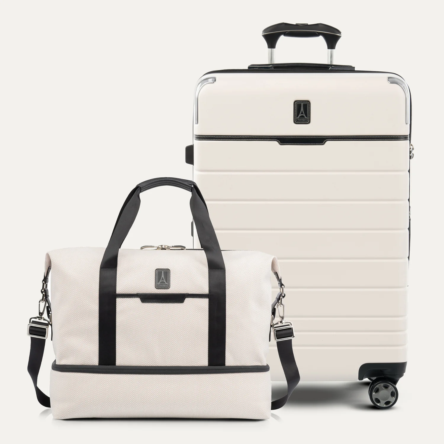 Travelpro® x Travel + Leisure Medium Check-in Spinner and Drop-Bottom Weekender Bag Luggage Set - Image 8